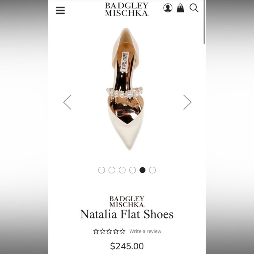 Badgley Mischka - Ivory Natalia Flats - Bridal Flats - NIB - Size 7.5 - Picture 13 of 13